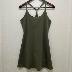 Outdoor Voice Exercise Dress Sz M Green Gorpcore